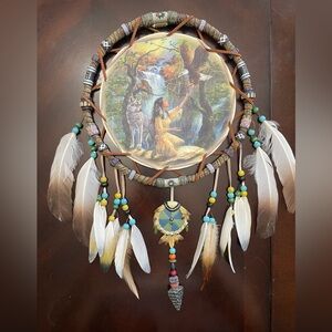 Bradford Exchange Native Dreams Dreamcatcher Collection Plate Sacred Visions 14"